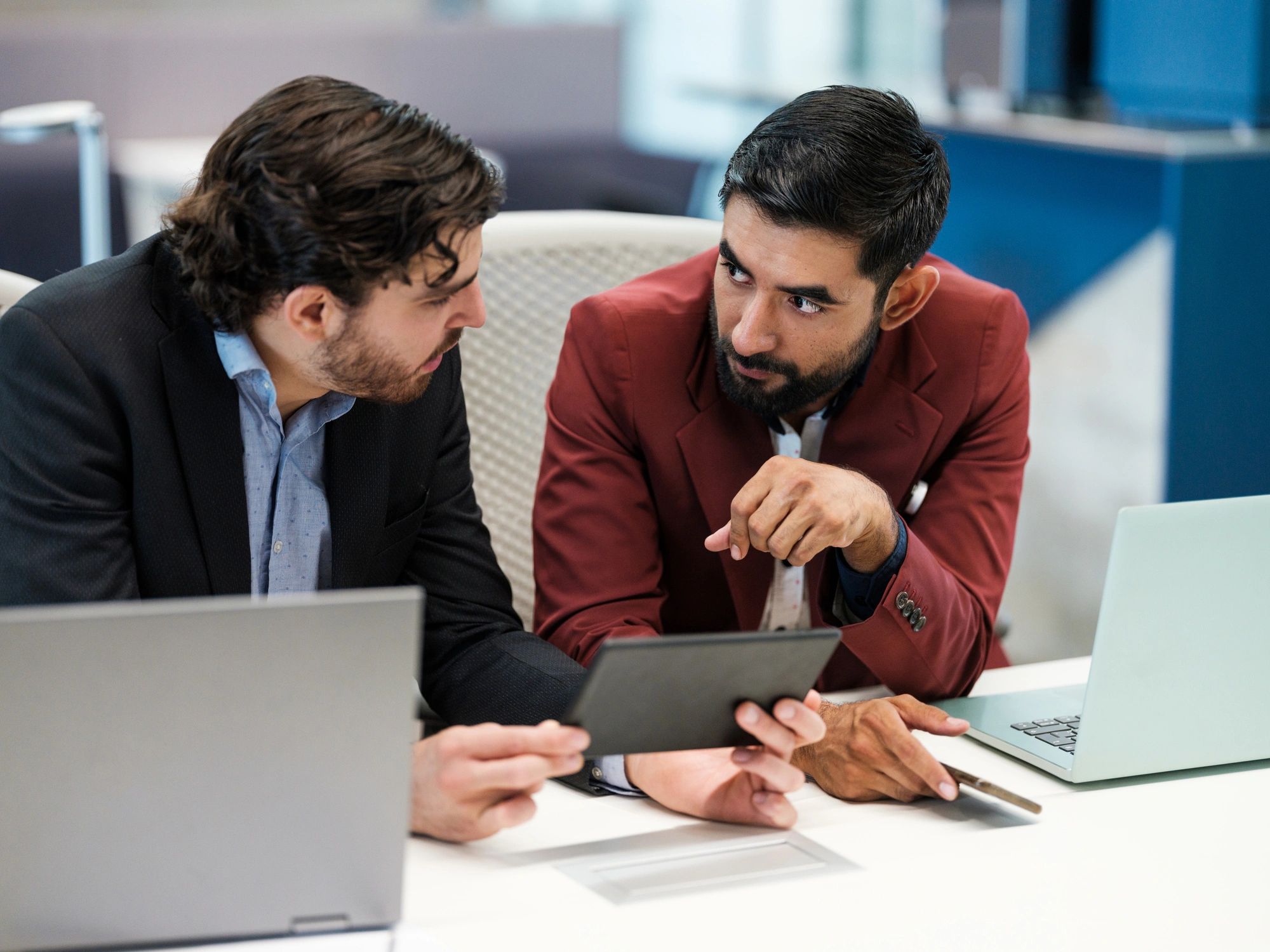 Professional business consultation between advisor and client