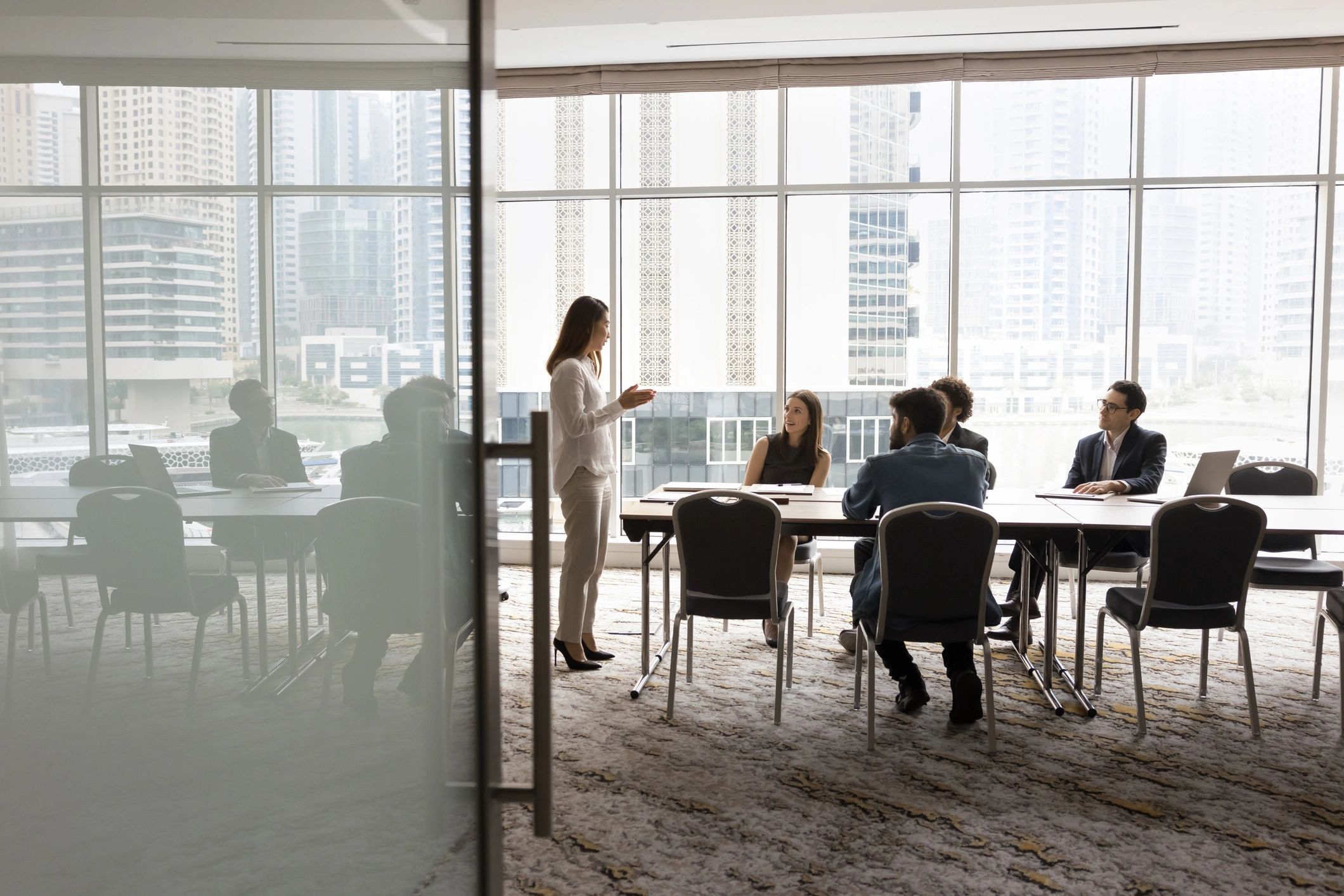 Professional legal consultation setting