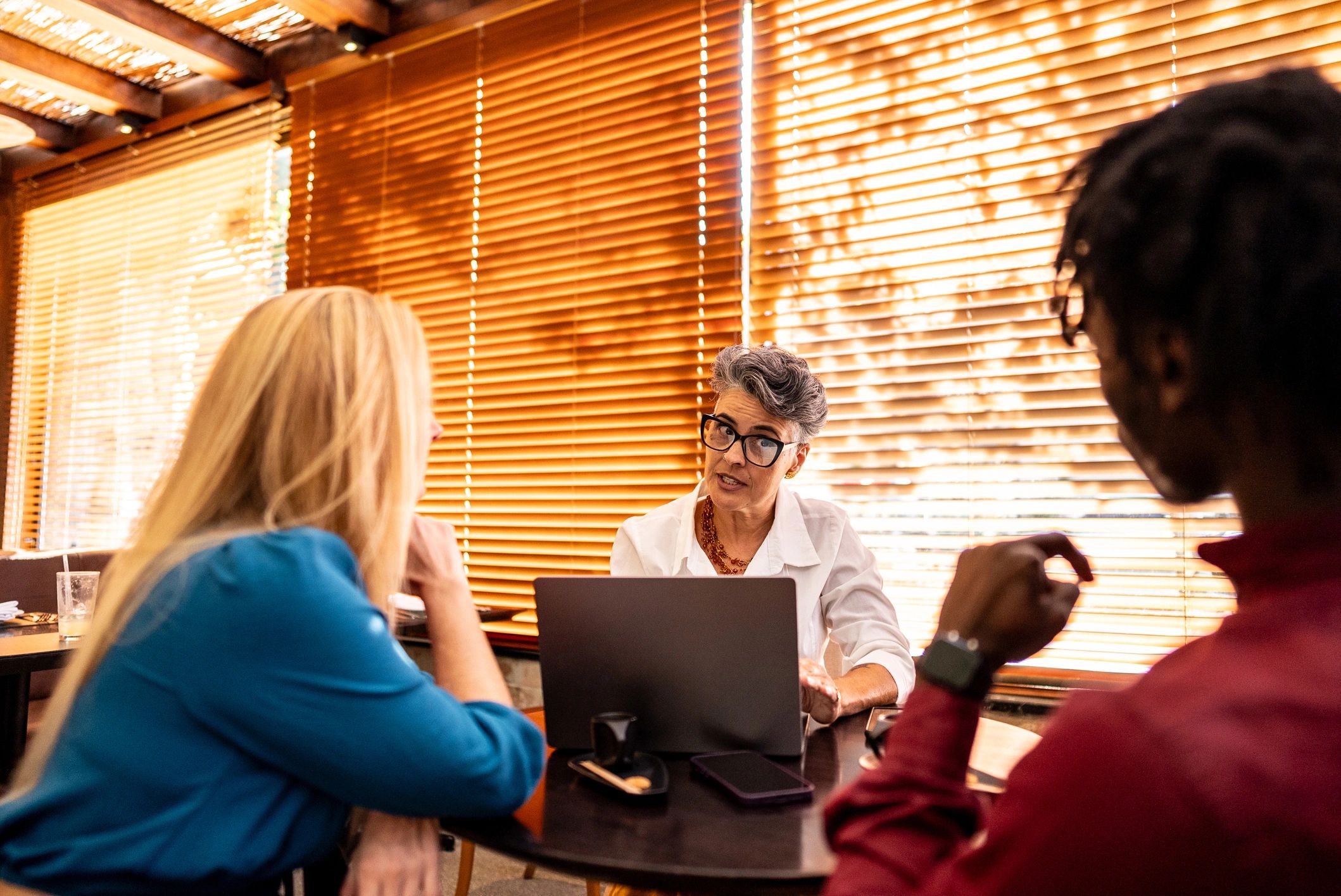 Clients meeting with a professional advisor