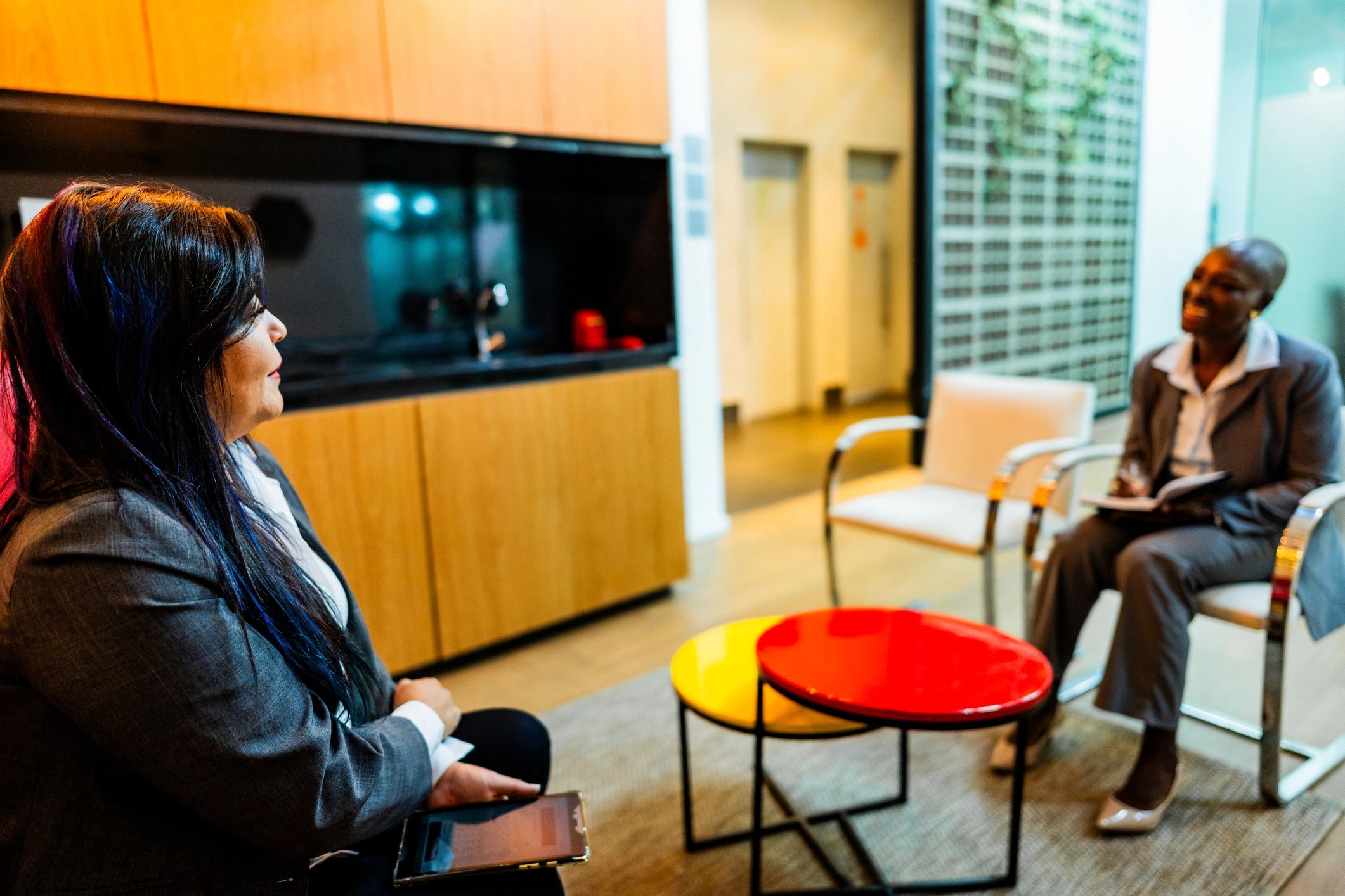 Attorney consultation in a professional office